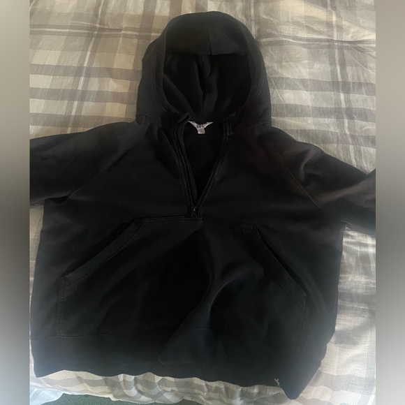 Women's French Terry 1/2 Zip Hooded Pullover Sweatshirt - JoyLab™ - Picture 4 of 6